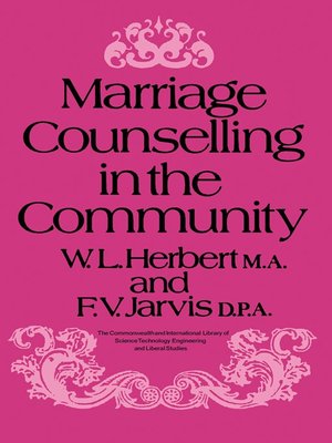 cover image of Marriage Counselling in the Community
